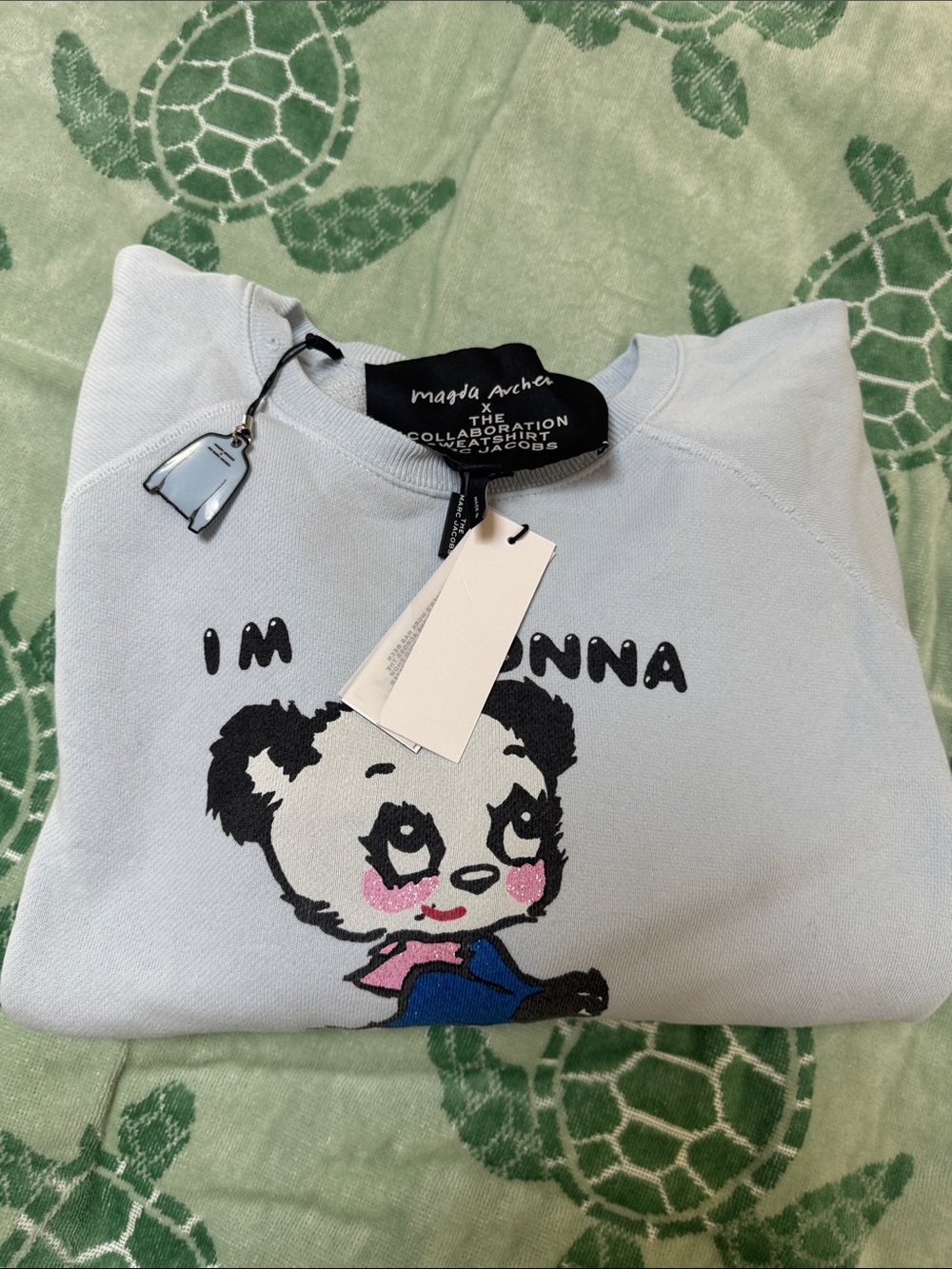Marc Jacob’s X Magda Archer collab Sweatshirt  Panda Graphic (Rare)